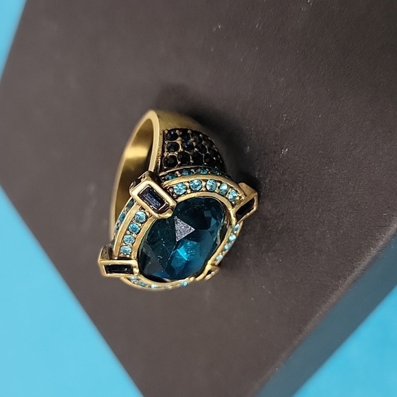 7 PIECE Heidi Daus Lavish Layers Crystal Accented Necklace Bracelet Ring Earring - Picture 6 of 16